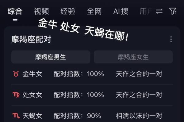 金牛摩羯配对指数 金牛摩羯能否匹配