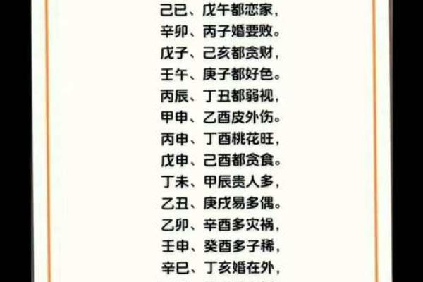 日柱配对查询,男女最佳婚配表日柱