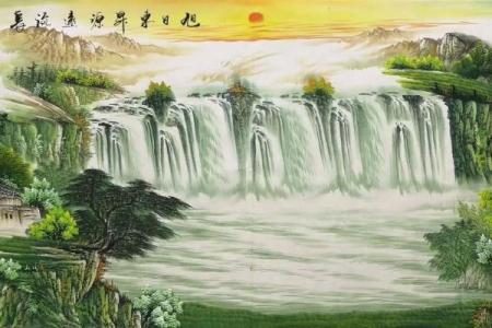 风水国画山水_家里挂聚宝盆山水画真的能改变风水嘛