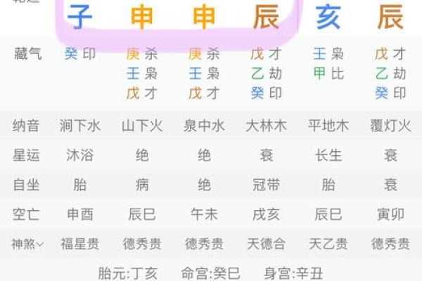 生辰八字五行分析