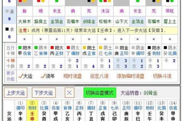 八字排盘图解