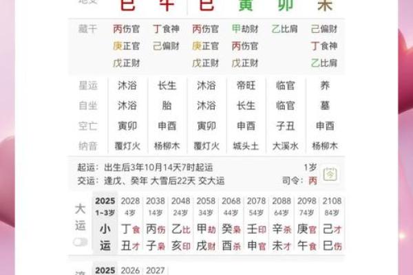 八字排盘图解