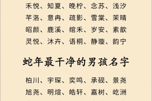 6月份出生的属蛇男孩该取什么名字姓名