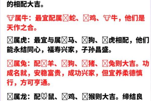 属牛和属蛇的相合配对指数