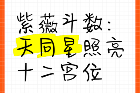 紫微斗数诸星落诸宫之：天同星田宅宫详解