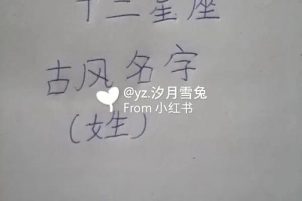 十二星座专属古风名字