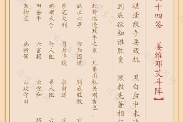 普贤灵签第44签