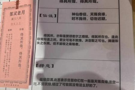 月老姻缘灵签46签求解