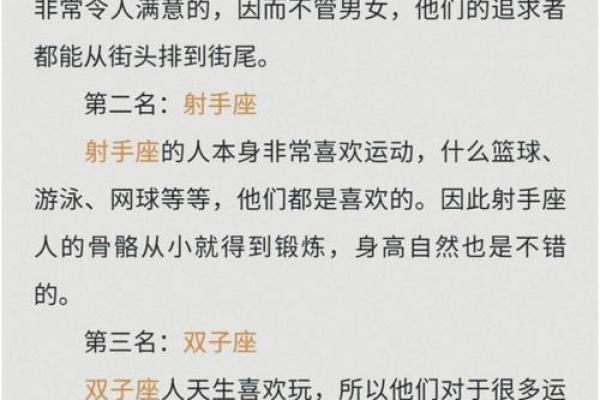 十二星座体重排名
