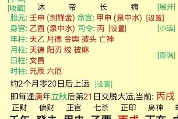 八字年运