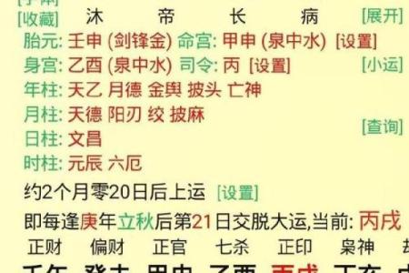 八字年运