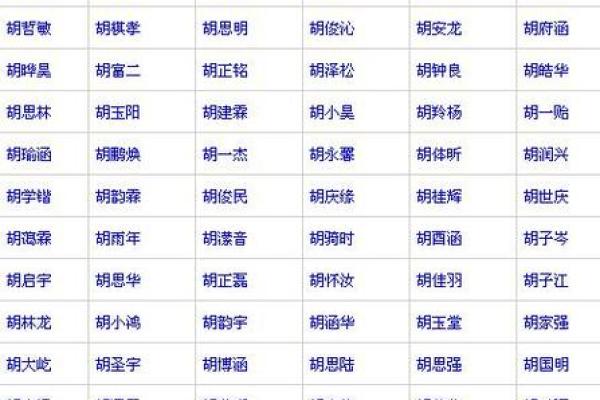 2019年出生的姓胡男孩如何起名，宜用什么字姓名